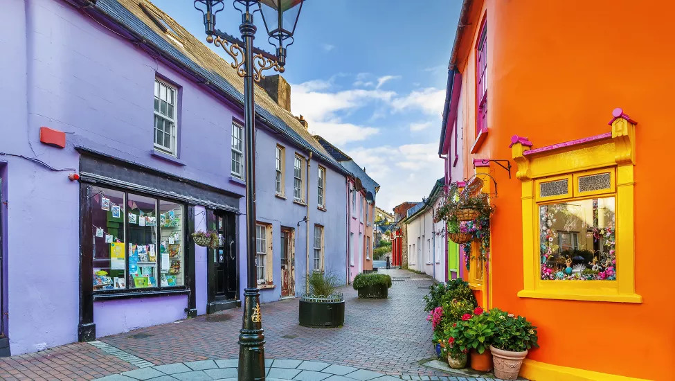 Bright and colorful houses line the streets of Kinsale.