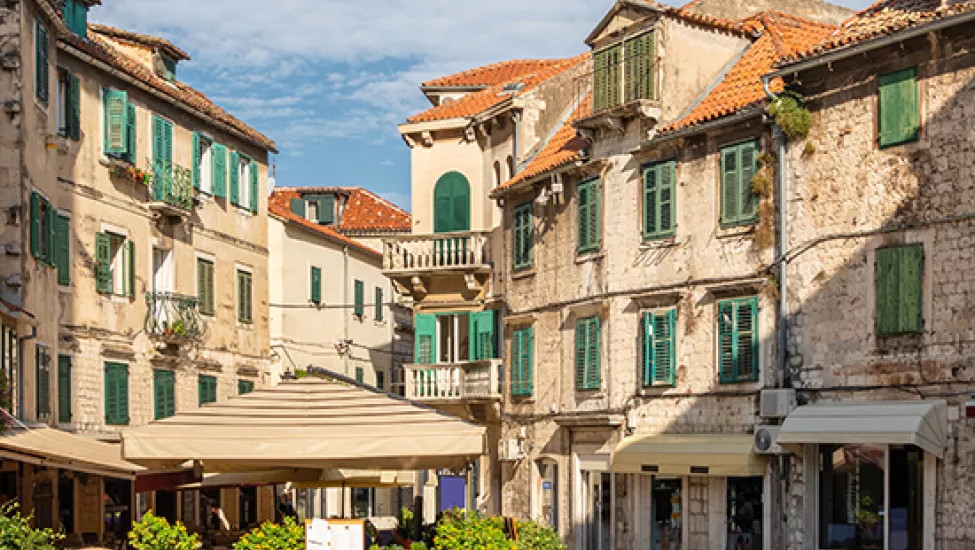 A view of Trogir town square.
