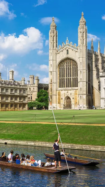 A view of the Cambridge University grounds.