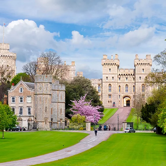A view of Windsor Castle, the current Royal Residence of the Head of State.