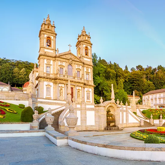 A view of the Sanctuary of Bom Jesus do Monte near Braga.