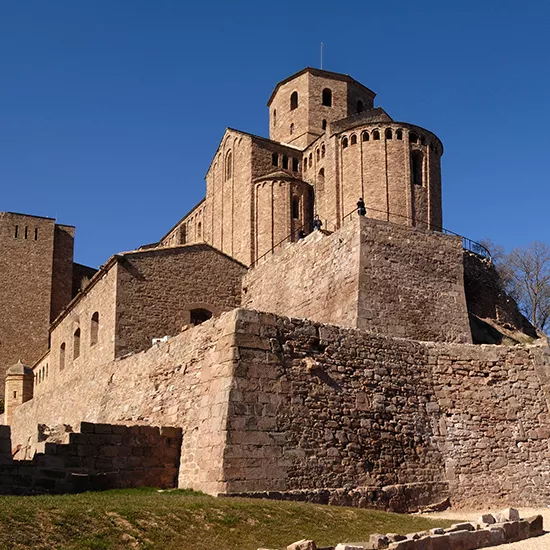 A landscape view of the Castell de Cardona in Catalonia.