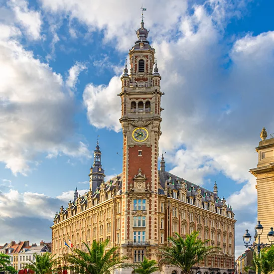 A view of the Beffroi de Lille, the tallest Belfry in Europe.