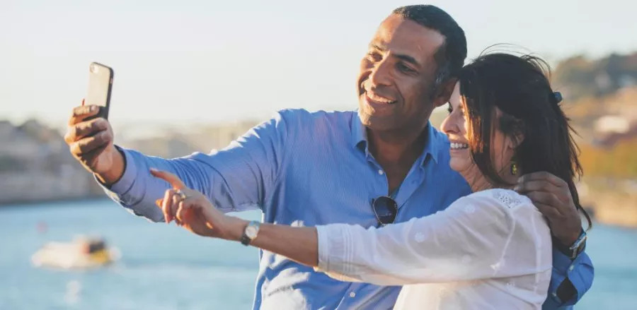 Couple taking a Selfie
